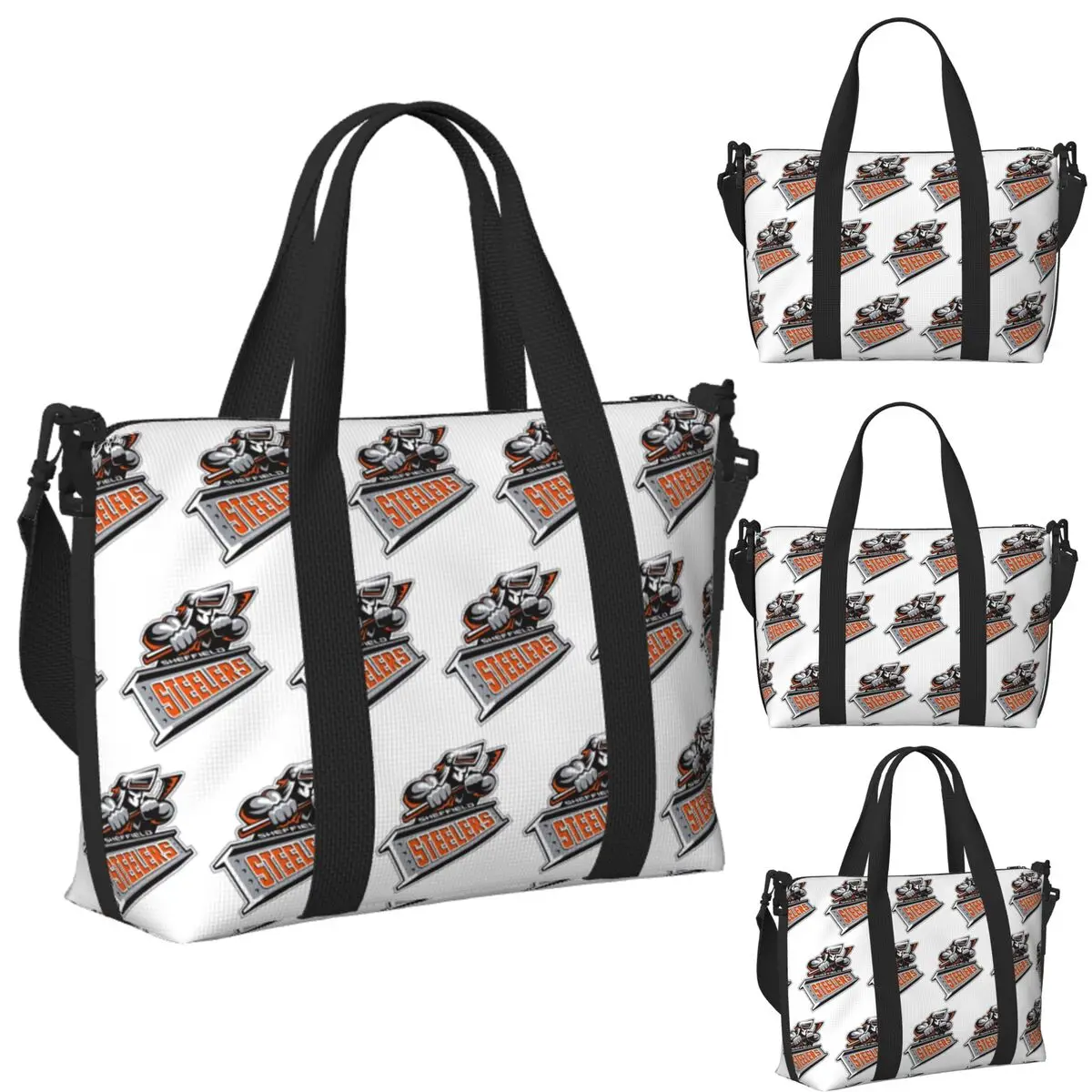 

Custom The Sheffield Steelers Beach Travel Bag Large Capacity Tote Bags for Gym Sport Women Shopping Duffle Shoulder Bag
