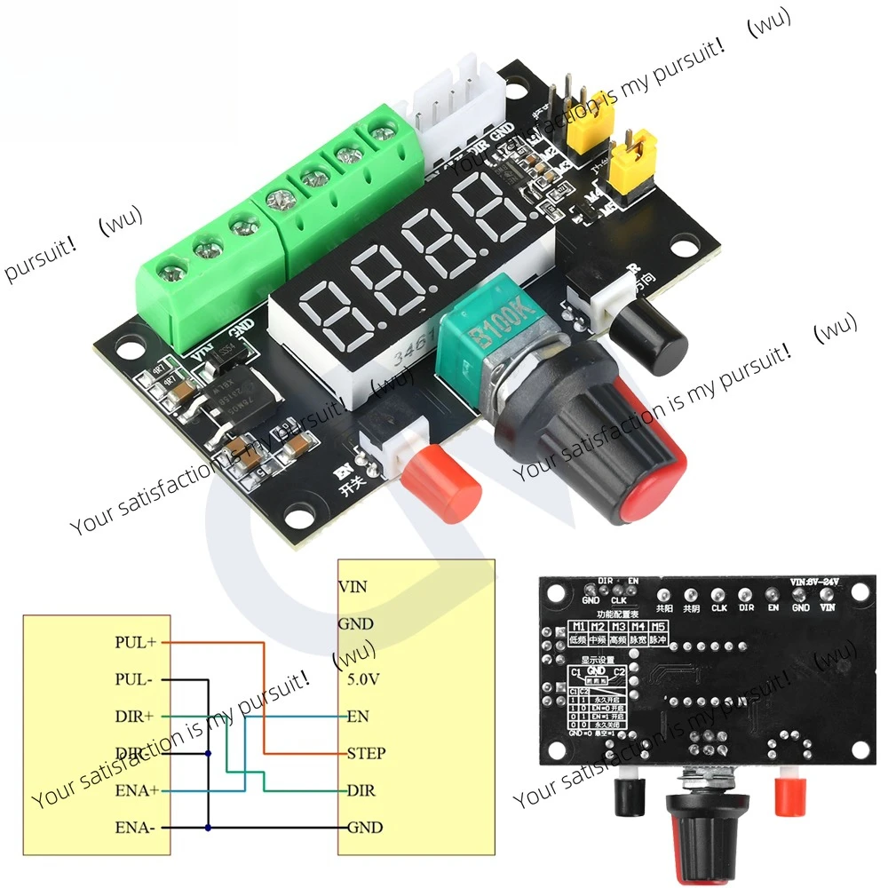 Suitable for Stepper Motor Controller 12V 24V with PWM Pulse Signal Generator Reversible Rotation & Speed Control for Automation