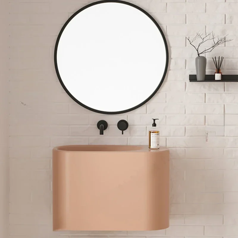 Matte Color Patented Wall Mounted Artificial Stone Wash Basin