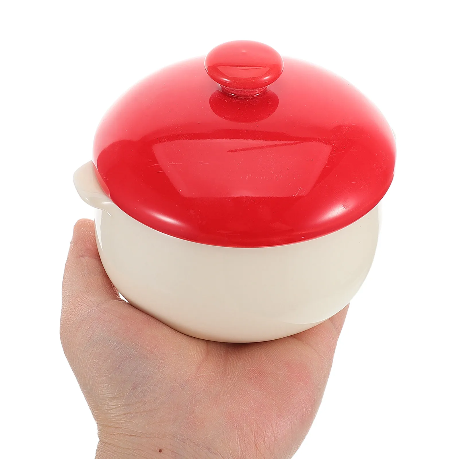 Minimalist Dual-Handle Ceramic Breakfast Bowl for Yogurt Steamed Eggs Dessert Serving Small Size Elegant Kitchen Tableware Rice