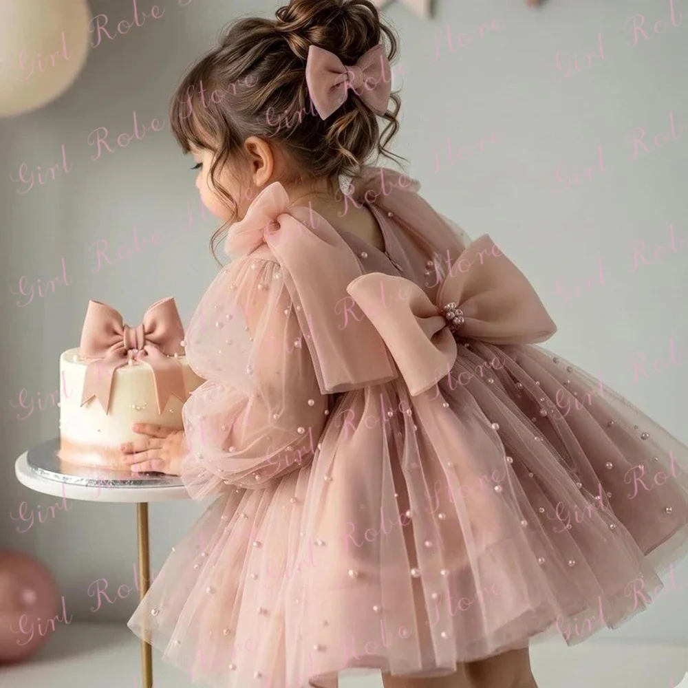 abito-da-damigella-personalizzato-rosa-antico-con-maniche-lunghe-in-tulle-perle-e-fiocco-per-bambina-ideale-per-feste-di-compleanno-banchetti-e-servizi-fotografici
