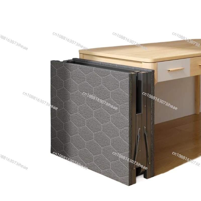 Folding single person household adult simple dormitory, office lunch break, accompanying hard board iron bed