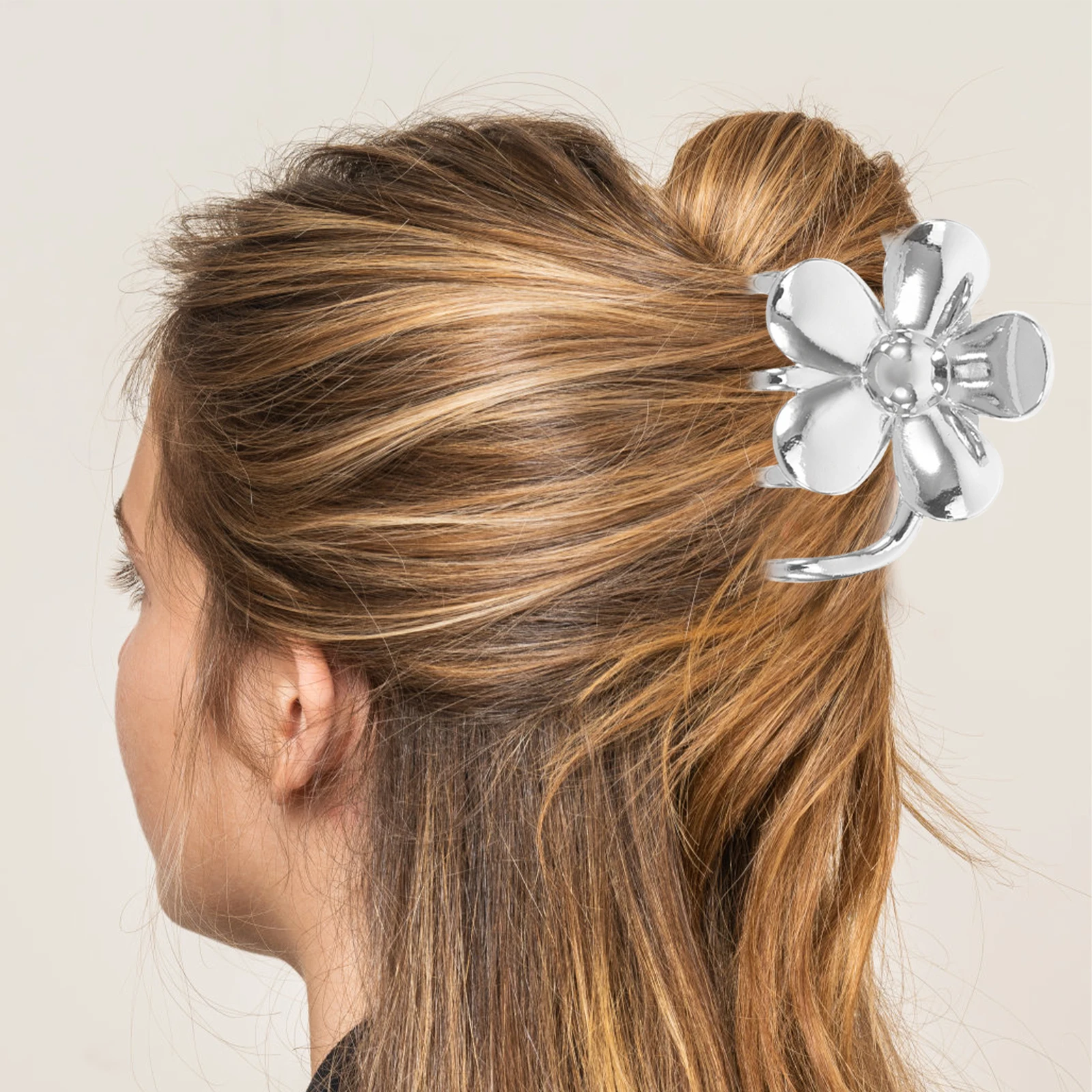 

Hair Clip Fancy Clips for Women Boho Accessories Flower Claw Metal Cute Bride Short