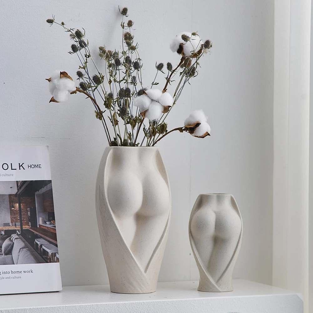 

Decorative vases for flowers modern flower vase decoration home room decor nordic ceramic vase dried flower pots art plant pot