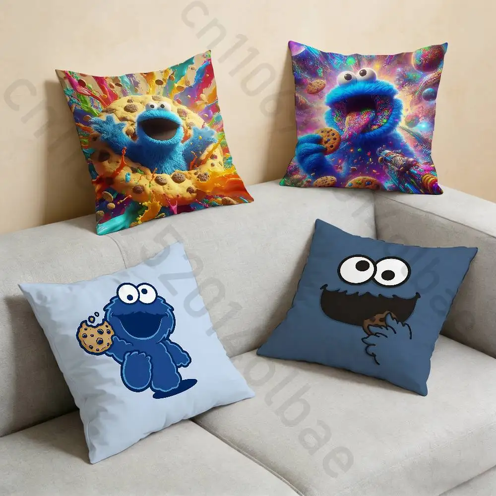 

C-Cookies Monsters pillowcase casual style decoration, suitable for home decoration (excluding pillow core)
