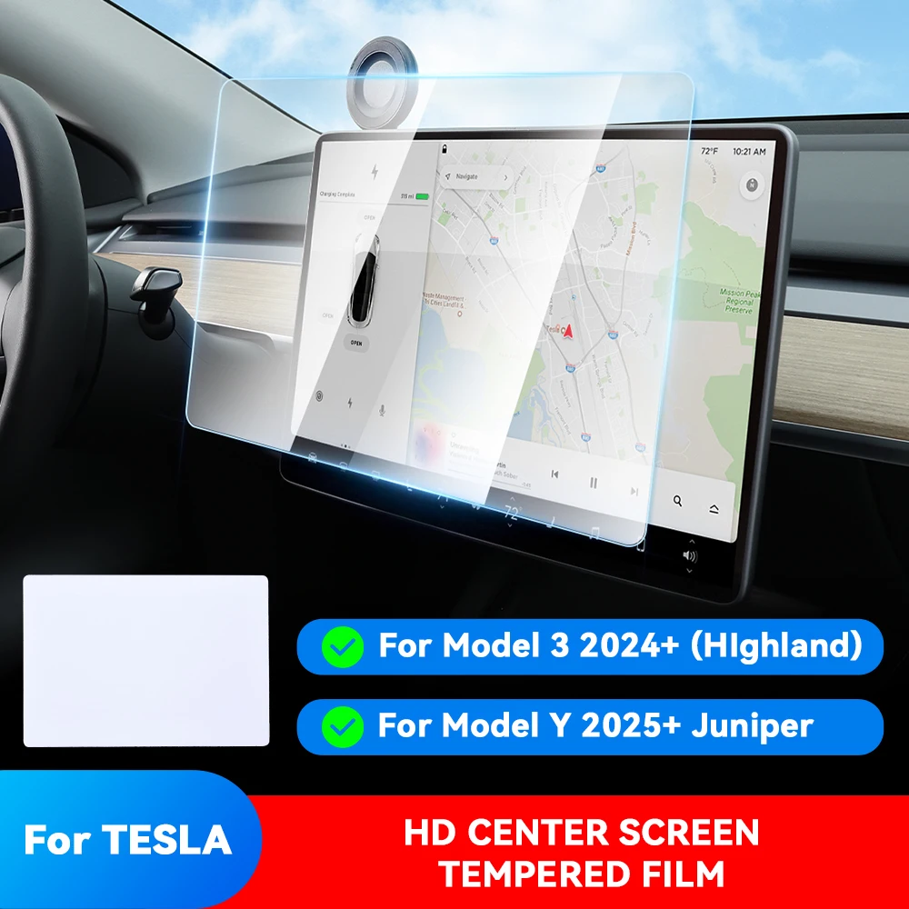 Car Touch Screen Tempered Glass Film Anti Scratch Screen Protector for Tesla Model 3 Highland Model Y Juniper Front & Rear Displ