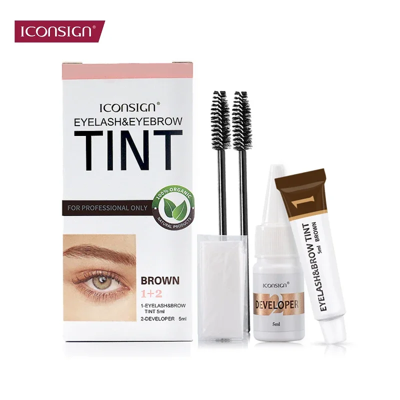 ICONSIGN Kit de matiz de sobrancelha para cílios, intensificador de sobrancelha, rímel, tatuagem, olhos, ferramentas de maquiagem