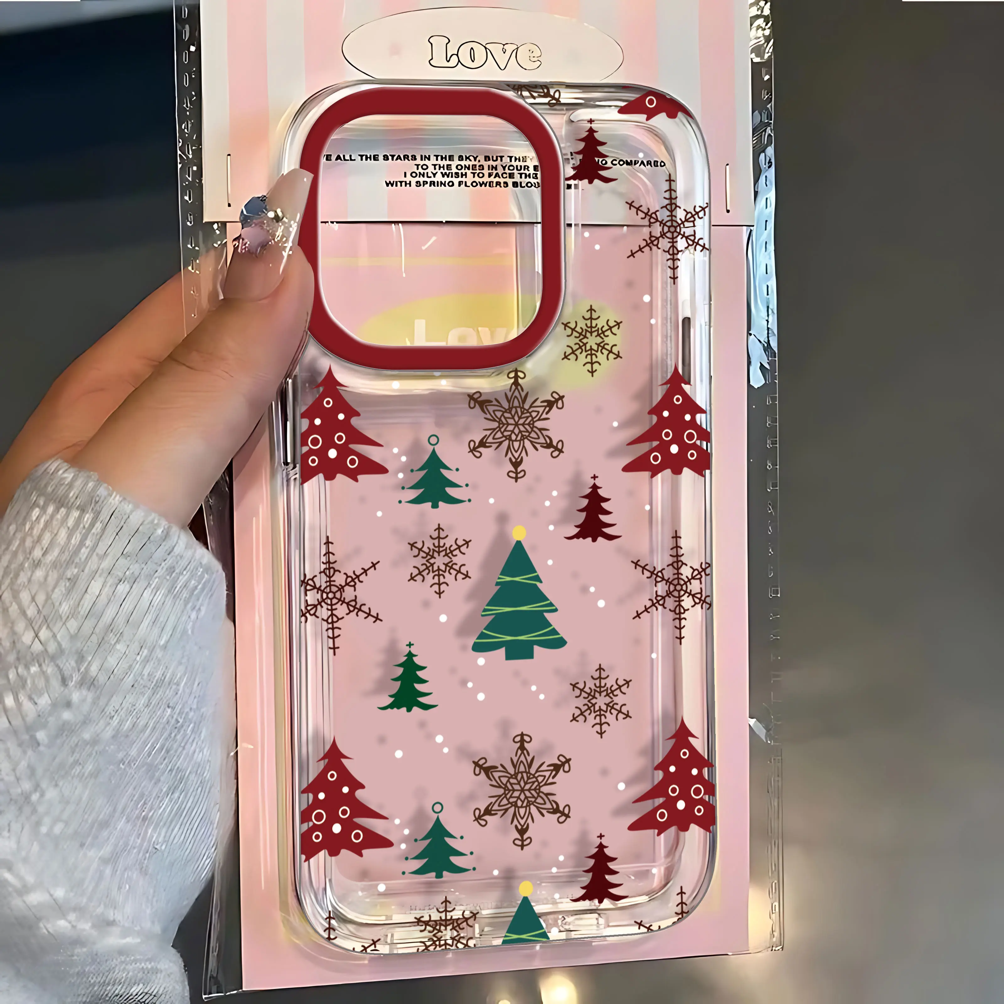 عيد الميلاد نمط سيليكون واضح الحال بالنسبة آيفون 17 15 16 14 13 برو ماكس 11 12 برو 16E X XS 7 8 زائد غطاء شفاف مقاوم للصدمات #3