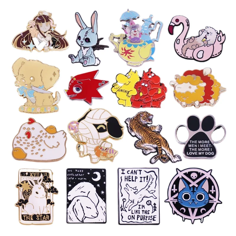 أنيق وروح الدعابة الحيوان المينا بروش أنيمي لطيف دورماوس إبريق الشاي سبيكة شارة التلبيب على ظهره زينت دبابيس ميدالية هدية #1