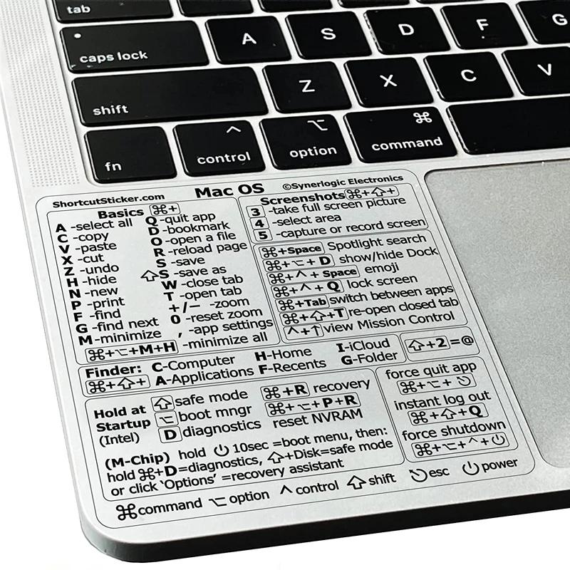 For Windows PC Computer Reference Keyboard Shortcut Sticker Adhesive Transparent Sticker for Laptop Desktop For Macbook Shortcut