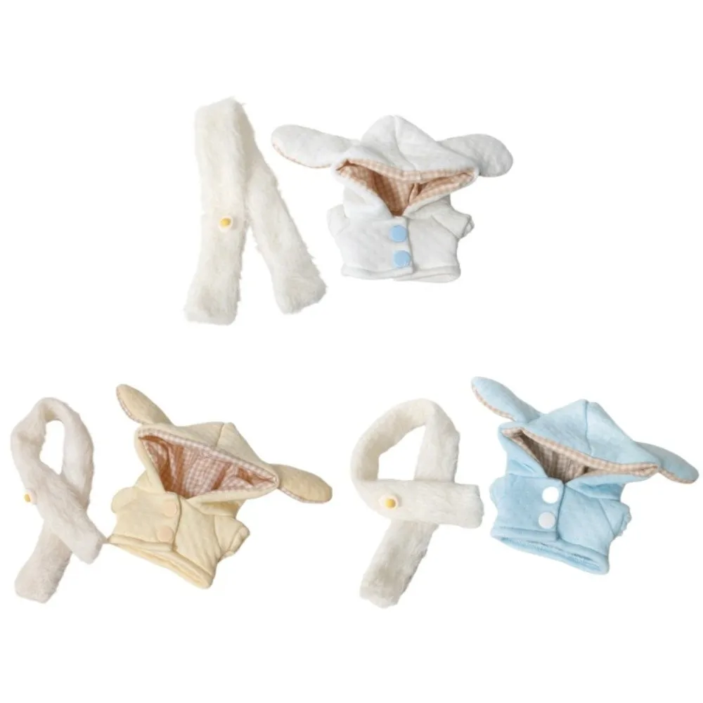 Plush Toy Clothes Long Ear 10cm Cotton Doll Clothes Scarf Cute Doll Clothes Outfit Suit Mini Doll Dress Up Set Children's Gift