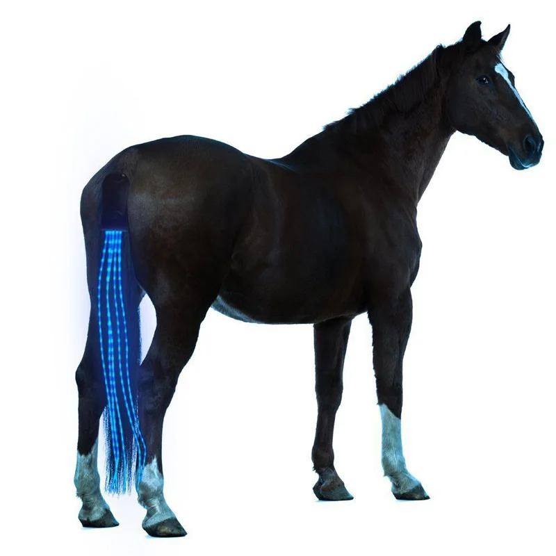 Nuovo 100 cm di lunghezza LED cavallo equitazione code decorazione tubi luminosi cavalli equitazione equitazione equitazione cavezze prodotti per la cura del cavallo