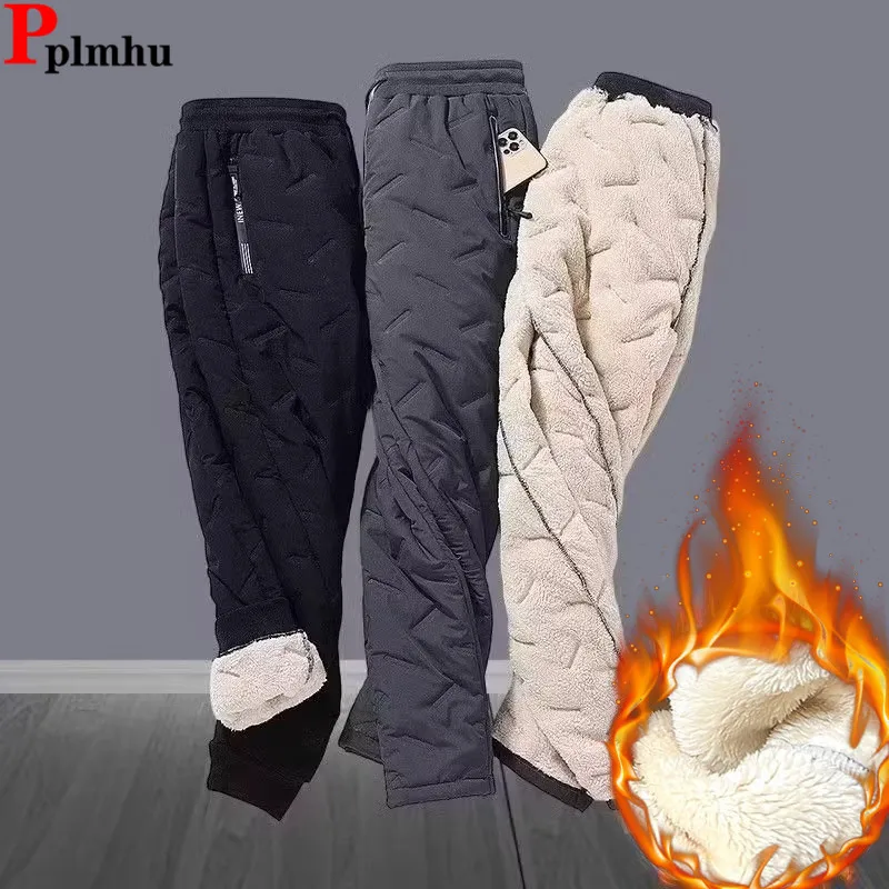 Pantalones bombachos de cintura alta con cordones para mujer, ropa de nieve gruesa, forro de terciopelo de felpa, hasta el tobillo, Pantalones de chándal informales, Broek, Invierno