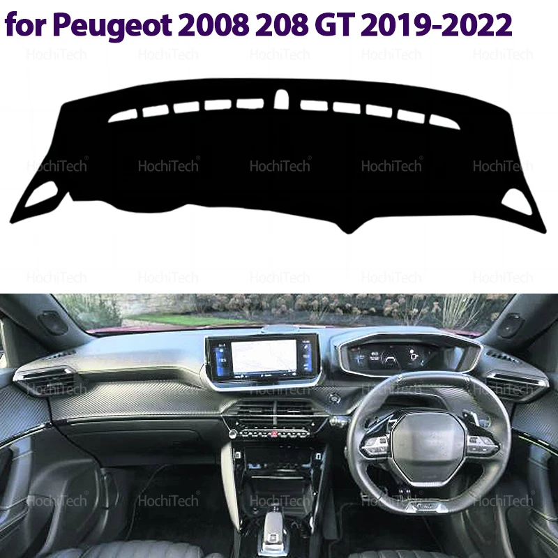 

Car Dashboard Sun Shade Cover for Peugeot 2008 E-2008 208 E208 GT 2019-2022 Mat Avoid Light Pad Anti-UV Non-Slip Carpet