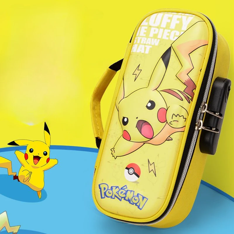 Pikachu Pencil Case Combination Lock Pencil Case Primary School Students Multifunctional Pencil Case Large Capacity Pencil Case