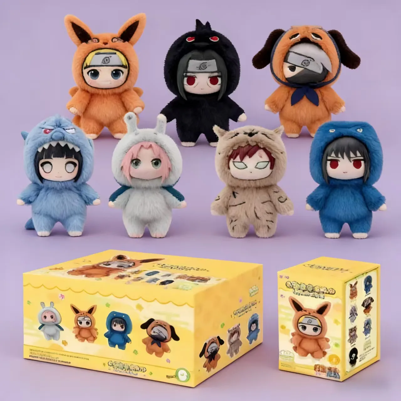 Nueva Caja Sorpresa EAKI Naruto Shippuden Party Series, Figura de Peluche Original de Uzumaki, Adorno Coleccionable, Juguete de Regalo