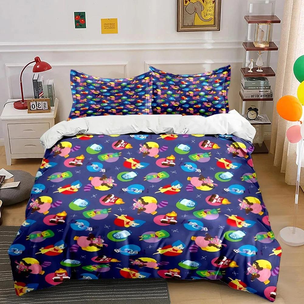 Cute cartoon inside out bedding set Exquisite room decoration Duvet cover set Duvet cover pillowcase home bedroom 2/3 piece set