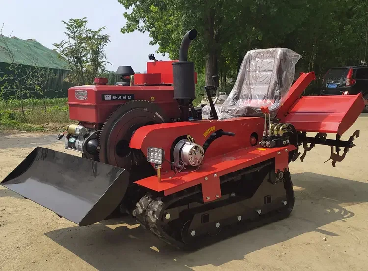 Hot Selling 35 25 Horsepower Agricultural Greenhouse Orchard Multifunctional Diesel Rotary Tiller Track Tractor