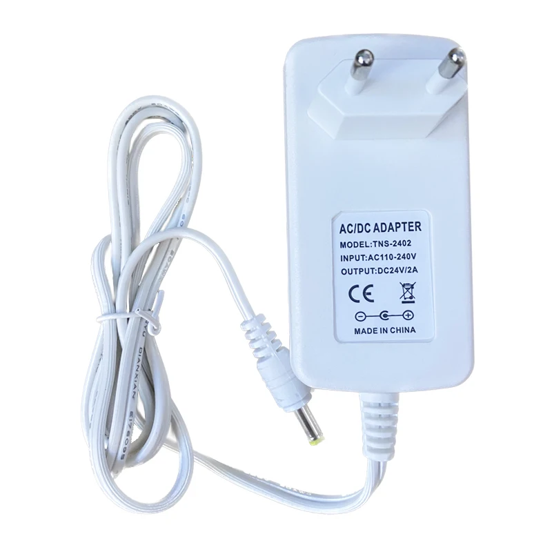 Adaptateur d'alimentation de pipeline DC 24V, chargeur 48W, convertisseur de prise US et EU, adaptateur à lumière pour pilote de lampe à bande LED, AC 110V, 220V