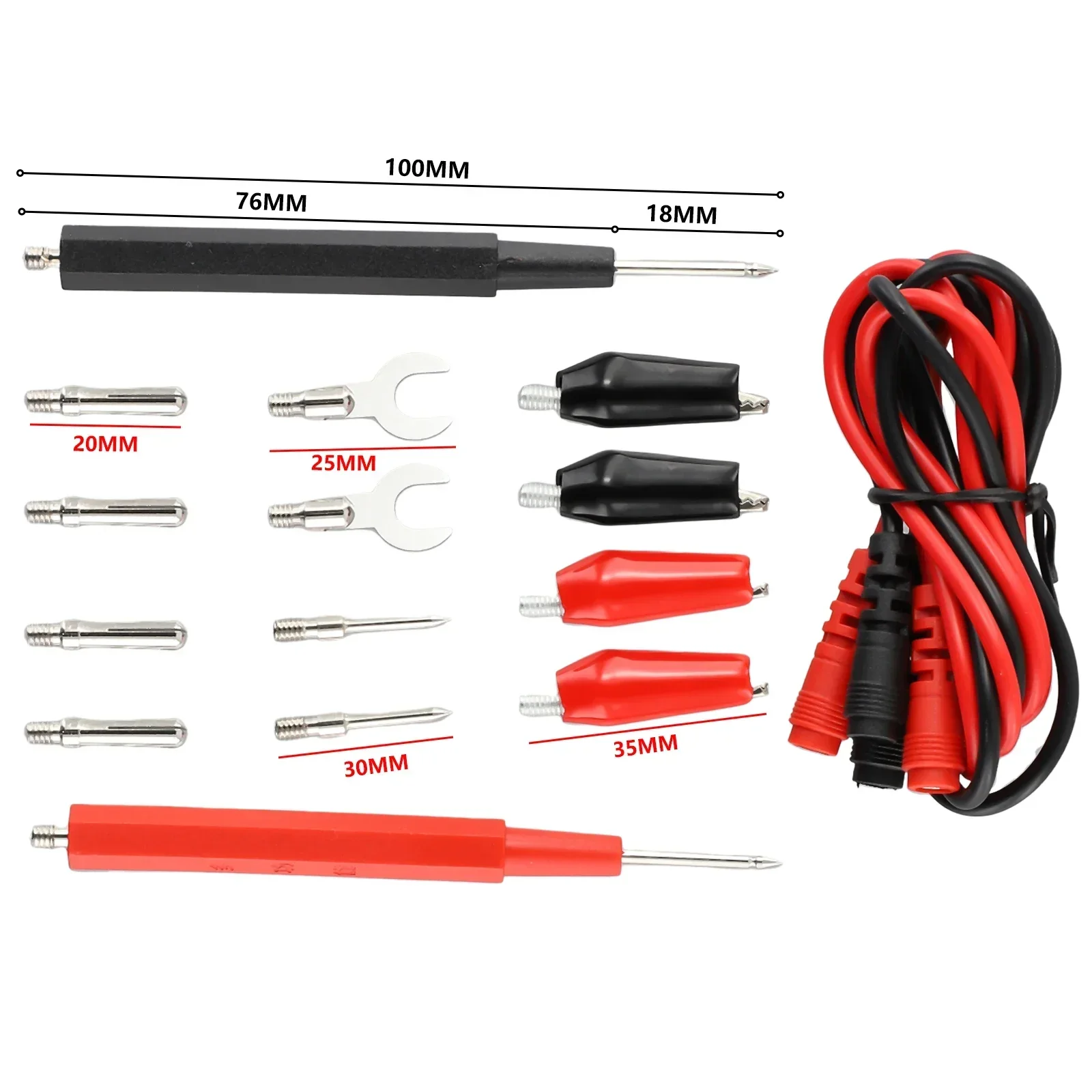 New Practical Test Leads Kit Multimeter Probe Needle Tip Test Lead Tester Lead Probe 16pcs Digital Multimeter Probe