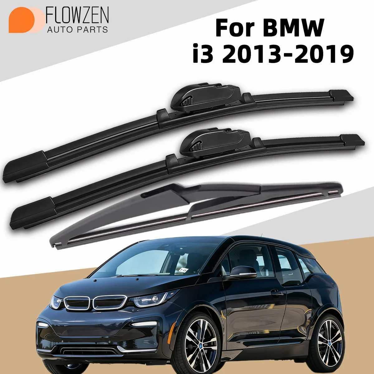 

Комплект задних и передних дворников FLOWZEN (1/3 шт.) для BMW i3 2013-2019, аксессуары для автомобиля