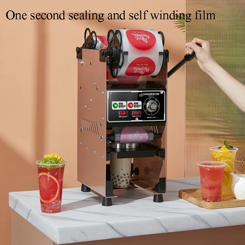 Manual Plastic PP Paper Bubble Tea Cup Sealer Hand Held Electric Drink Pressure Sealing Machine Milk Closure Lid Film