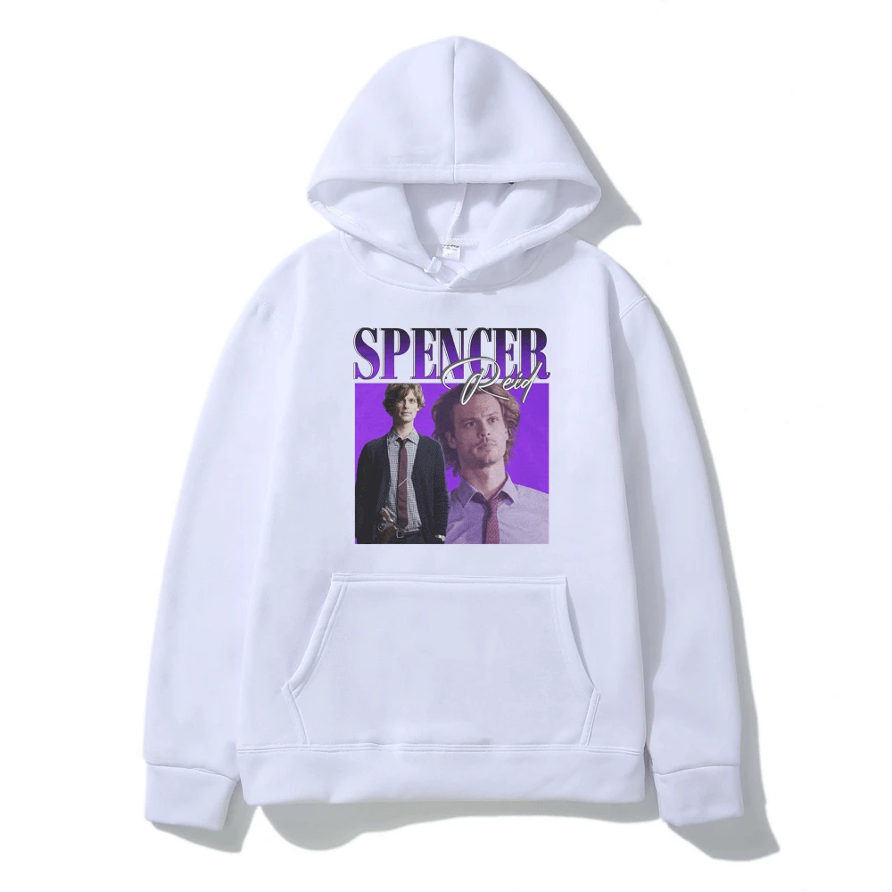 Spencer Reid Graphic Hoodie Men Fashion Hip Hop Oversized Tops Harajuku Vintage Hooded Sweatshirt 2022 New Streetwear Pullover