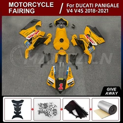 New style Motorcycle fairings kit full Injection for DUCATI Panigale V4 V4S V4R 2018-2021 High Quality ABS Body Kit yellow black