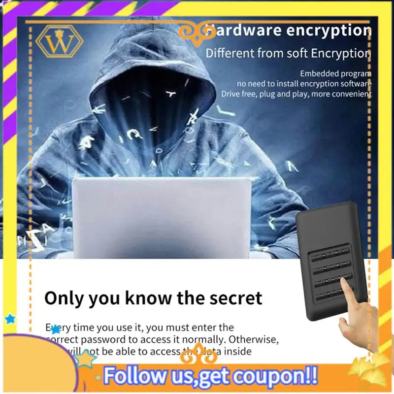 Neueste-M.2 MSATA Hardware Encryption Festplattenbox USB3.0 Full Disk Encryptiontool Festplattenbox 2,5" Sata