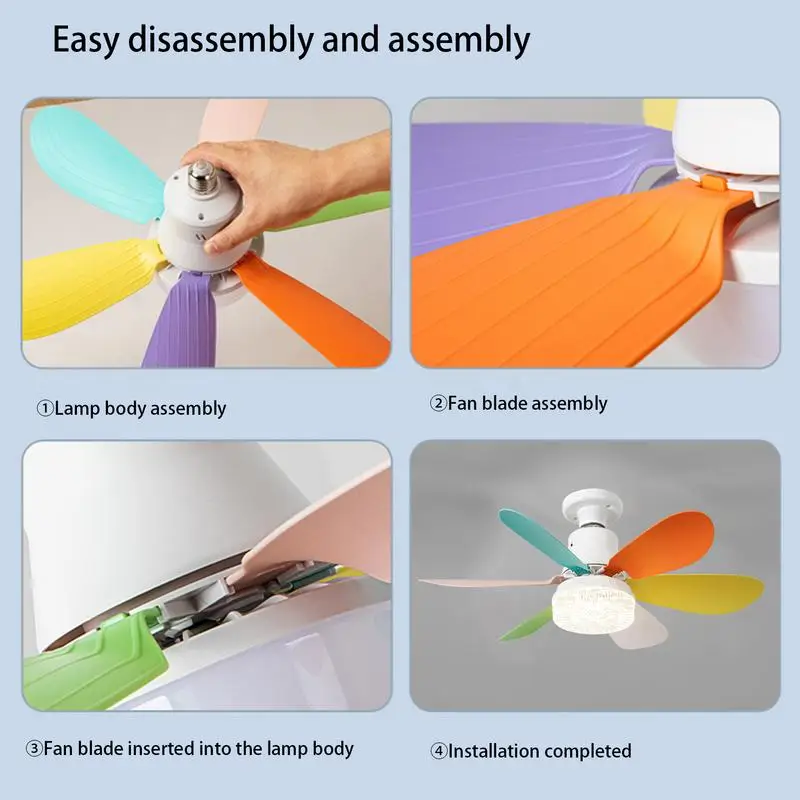 Led Fan Light Silent Led Light With Fan Detachable Led Light Fan Ceiling 3 Light Colors Intelligent Remote Control For Living