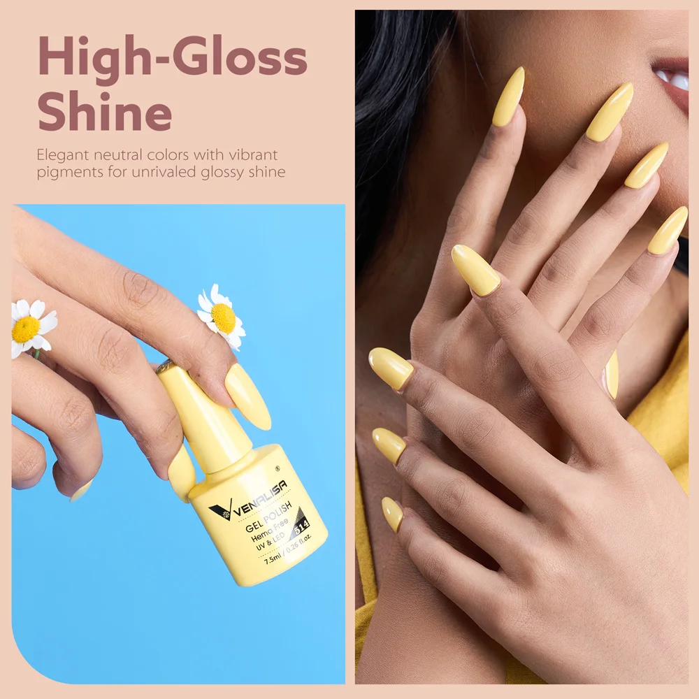 Venalisa HEMA/TPO FREE 7,5 ml Gel-Nagellack für den Sommer, Frühling, French Jelly, nacktes Rosa, Nagelgel, Glitzer, SoakOff, UV-LED, Maniküre, DIY – Detail 11