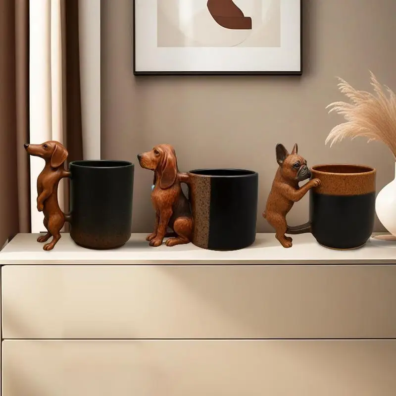

3D Animal Mug Creative 3D Animal Coffee Tea Cup Cute Cartoon Adorable Puppy Decoration Dog Lovers Drinkware For Holidays