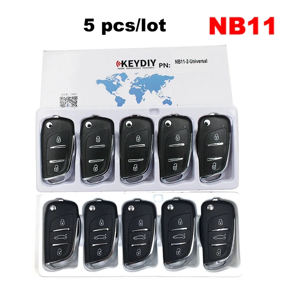 

KEYDIY NB11 Universal Car Key 5 PCS/LOT 2 3 Button Multi-functional KD Remote NB Series Key For KD900 KD900+URG200 ATT-36 ATT-46