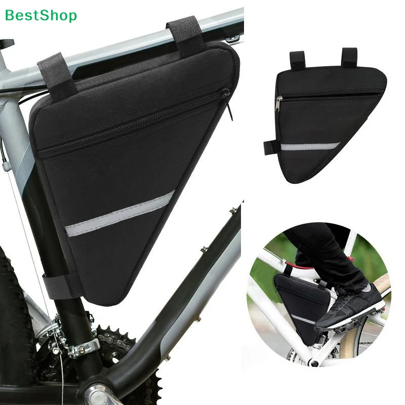 ☪ Bolsa Triangular para Bicicleta, Bolsa Impermeável para Quadro Frontal e Guidão, Bolsa Impermeável para Barra Transversal, Acessórios para Bicicleta de Esporte ao Ar Livre