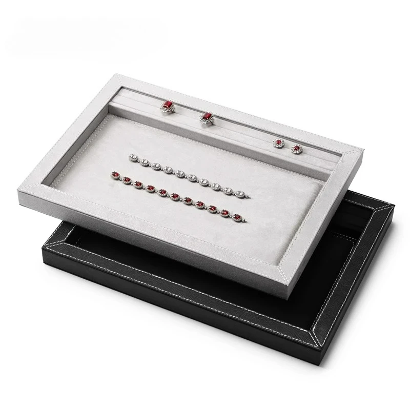 Light luxury jewelry tray, rings, earrings, necklaces, bracelets, counter display props, jewelry viewing tray