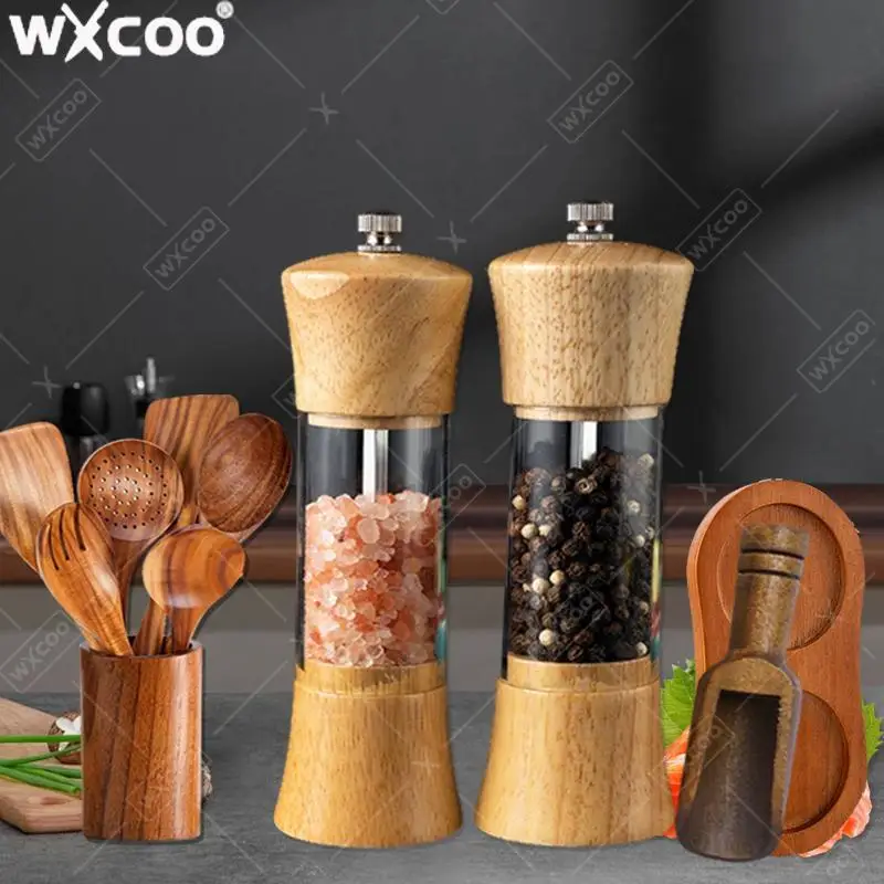 WXCOO 6inch Kitchen Pepper Grinder Sea Salt Grinder Ceramic 