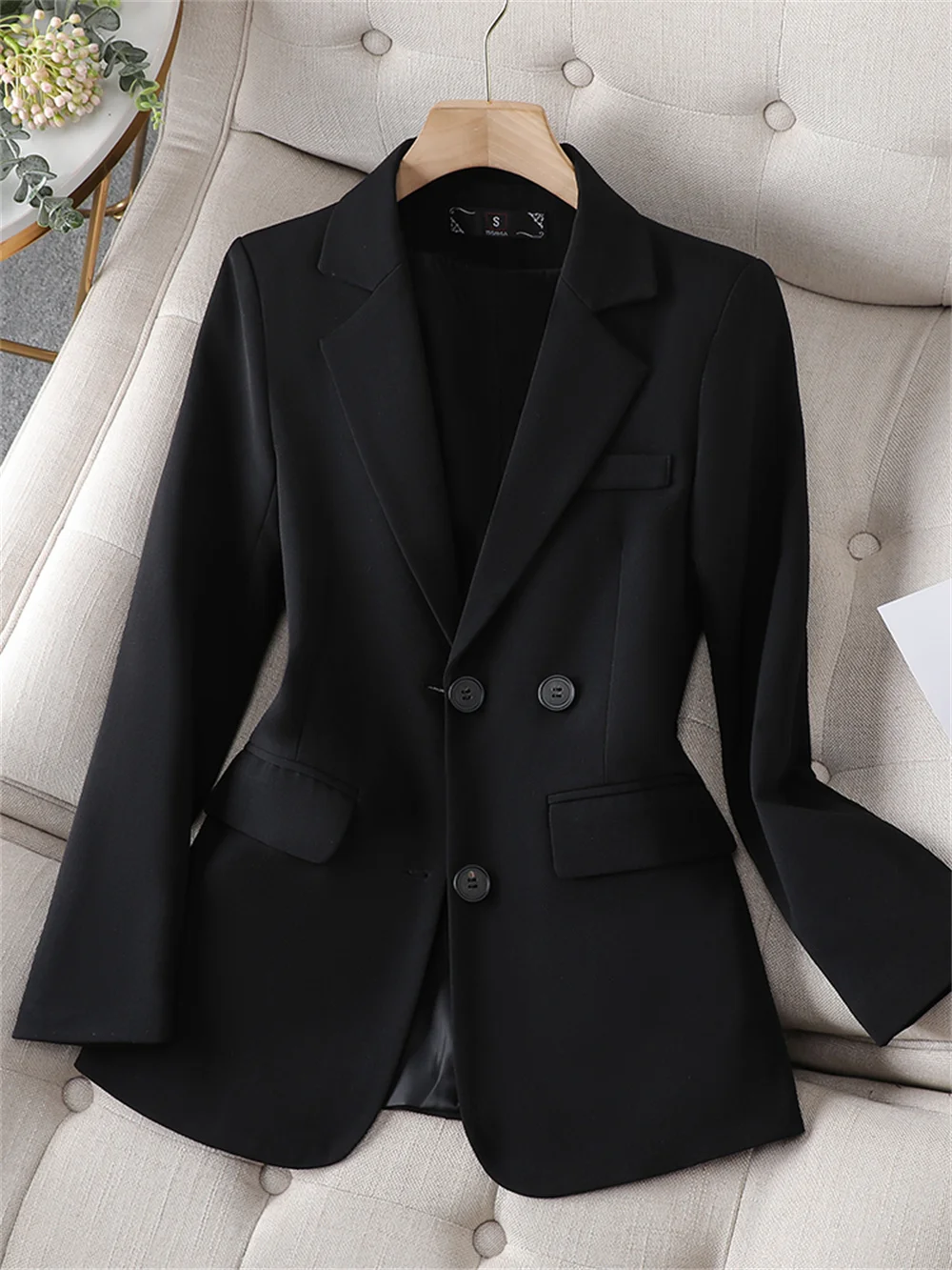 Elegant Woman Formal Blazer Jacket 2023 New in Female Long Sleeve Jacket Coat Fashion Office Ladies Business Work Wear