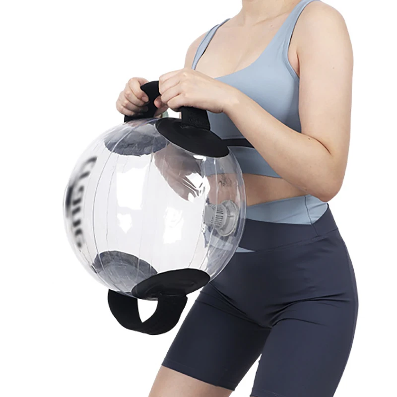 

Sports Health Ball with Handle Cow Horn Shape Fitness Bag Inflatable Fitness Ball Inflatable Dumbbell