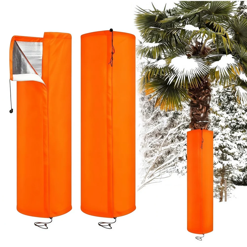 2pcs Oxford Tree Trunk Wrap Insulated Plant Freeze Protection Cover For Winter Frost Snow Wind Animal Deterrent Garden Tools
