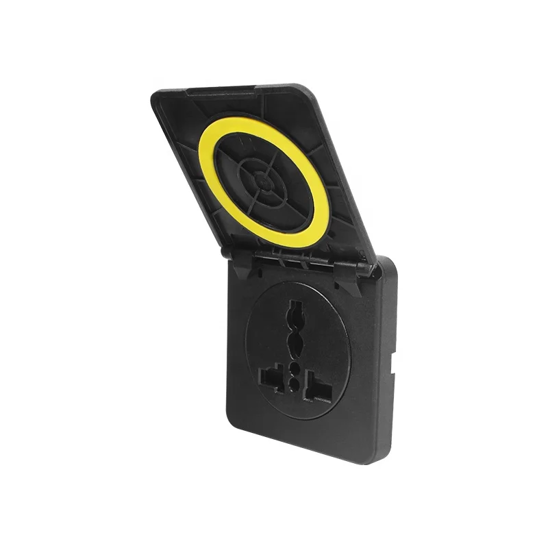 

OEM Small Black Mini Socket High Quality Waterproof Electrical Plug with Nylon Material Flip RV External Accessories