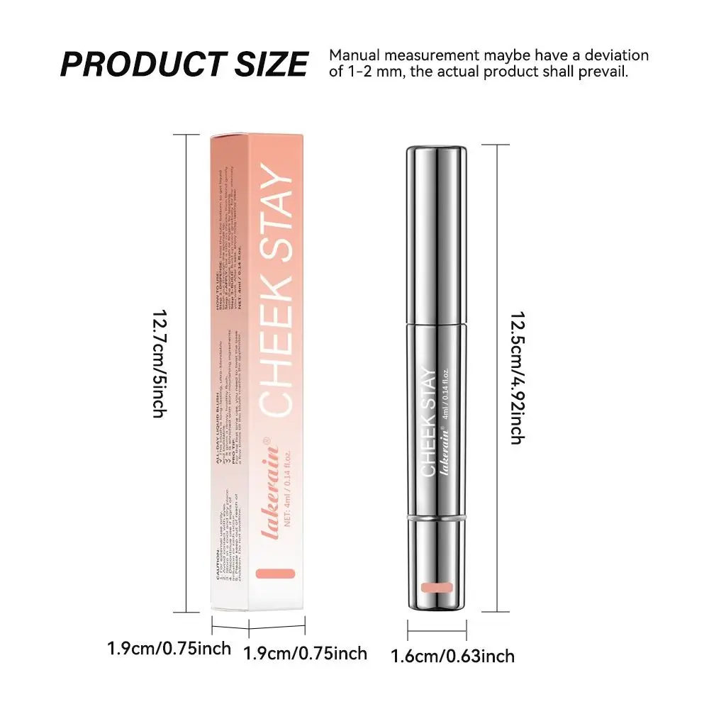 Pigmento facial à prova d'água, 6 cores, líquido, blush, natural, secagem rápida, fosco, realista, portátil, paleta de maquiagem