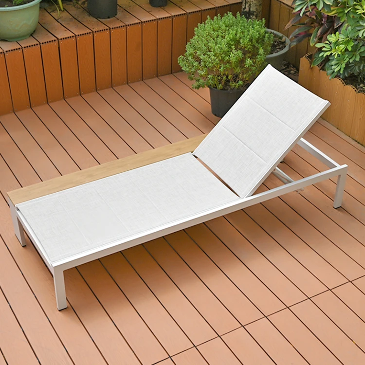 

Mesh Chaise Lounge Aluminum Frame Beach Poolside Sling Sun Bed Pool Resort Bed Sunbed Outdoor Sun Loungerpromote sales