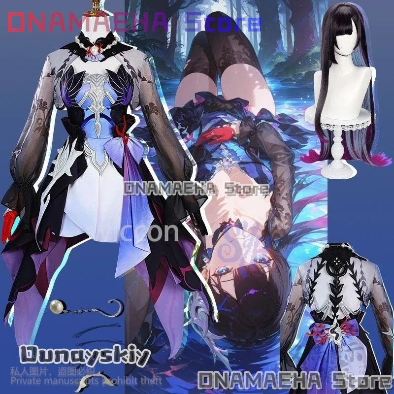

Аниме игра Honkai Star Rail Косплей Костюм Helektra Фиолетовый Черный Сексуальное Платье Y2K Lolita Jirai Kei Девушки-Хэллоуин Вечеринка Cos