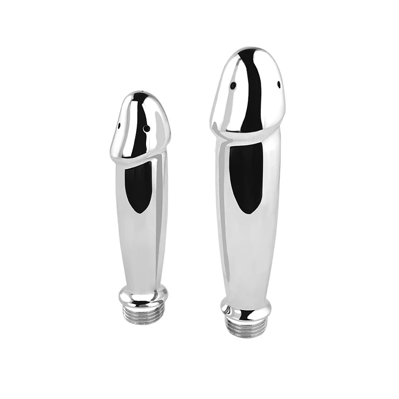 Metal Stainless Steel Enema Shower Bidet Shower Enema Syringe Toilet  Anal Shower Head Beads Bidet Cleaning Anal Douche