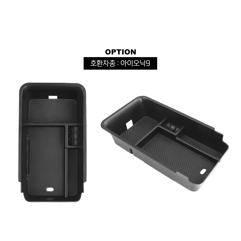 Auto Zwarte Centrale Opbergdoos Armsteun Organizer Houder ABS Voor Hyundai IONIQ 9 2026 LHD Auto Interieur Trim Accessoires