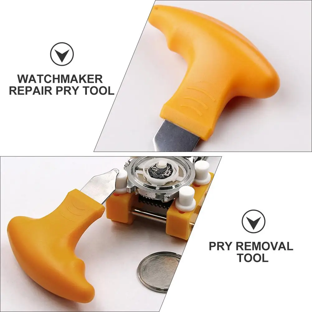 Watch Back Cover Opener Pry Removal Tool Steel ABS Durable Professional Repair Bench Handheld Watchmaker Convenient Safe