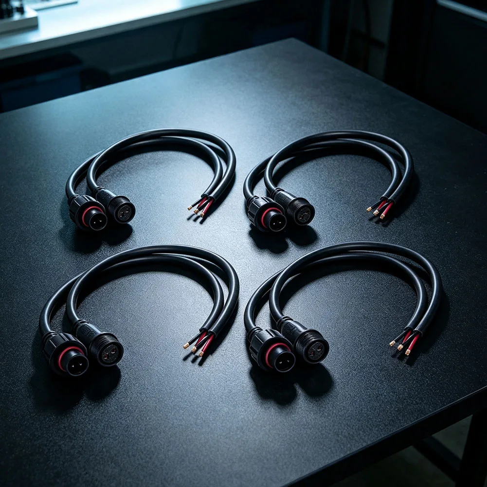 10 Sets IP68 Waterproof 22AWG 2Pin 3Pin Male to Female Extension Connectors for Outdoor Marine LED Installations