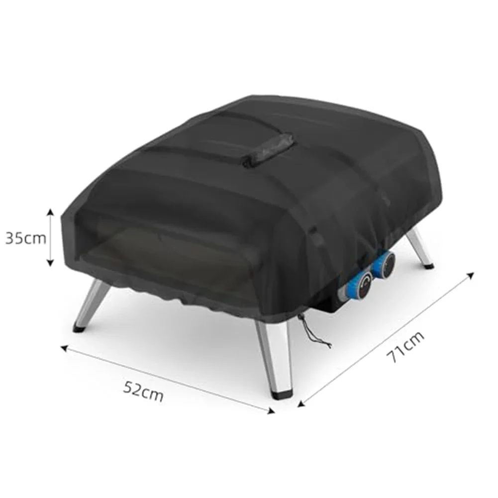 Windproof and Waterproof Pizza Oven Cover 71 x 52 x 35 cm for Tefal Gas Oven Tear Resistant Oxford Fabric with Secure Drawstring