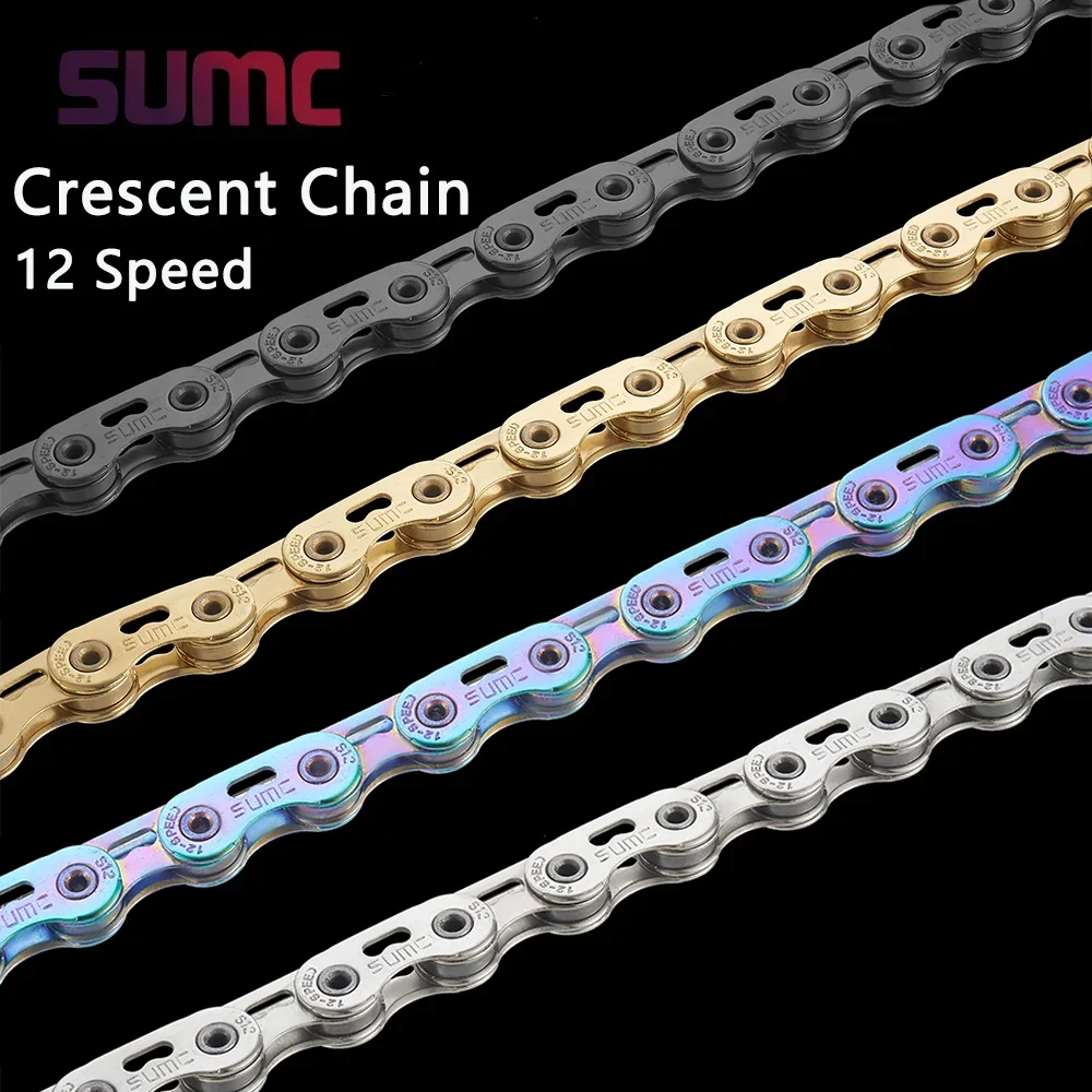 AliExpress Sumc sumc 12 speed bike chain crescent chain road bike mountain  126 links ultra light bicycle chain for Shimano