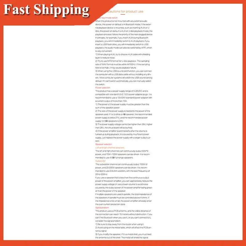 Efficient XY-S100H HIFI TPA3116D2 Bluetooth 5.0 Subwoofer Amplifier Board 50WX2+100W 2.1 Channel Power Audio Stereo Bass USB AMP